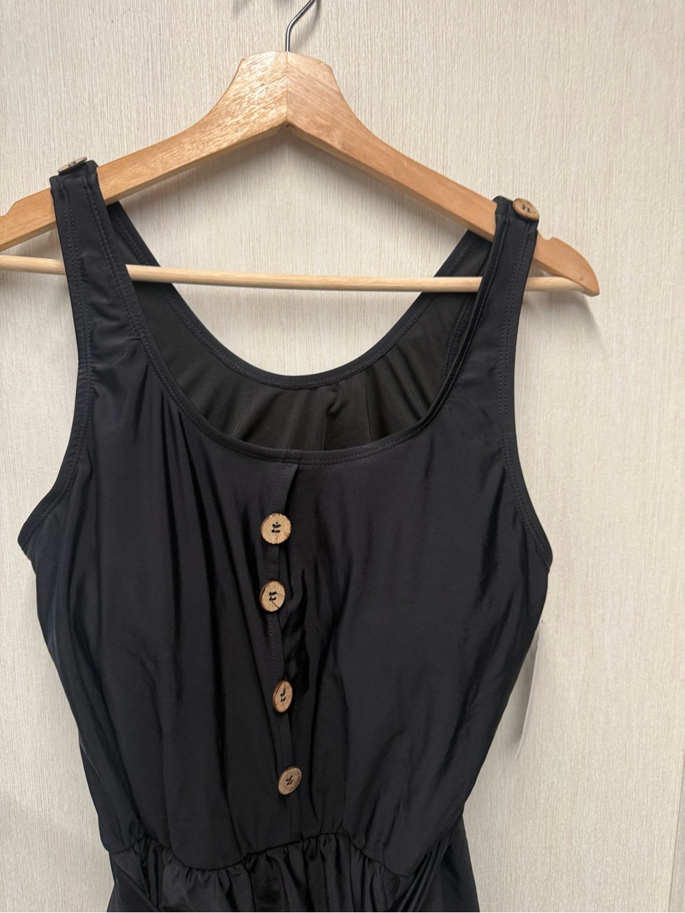 NWT SeaFancy Black Belted Boyleg One-Piece Swimsuit, Size Large - Picture 3 of 9